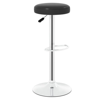 Height-adjustable Bar Stool with 360° Swivel for Kitchen & Dining-Black