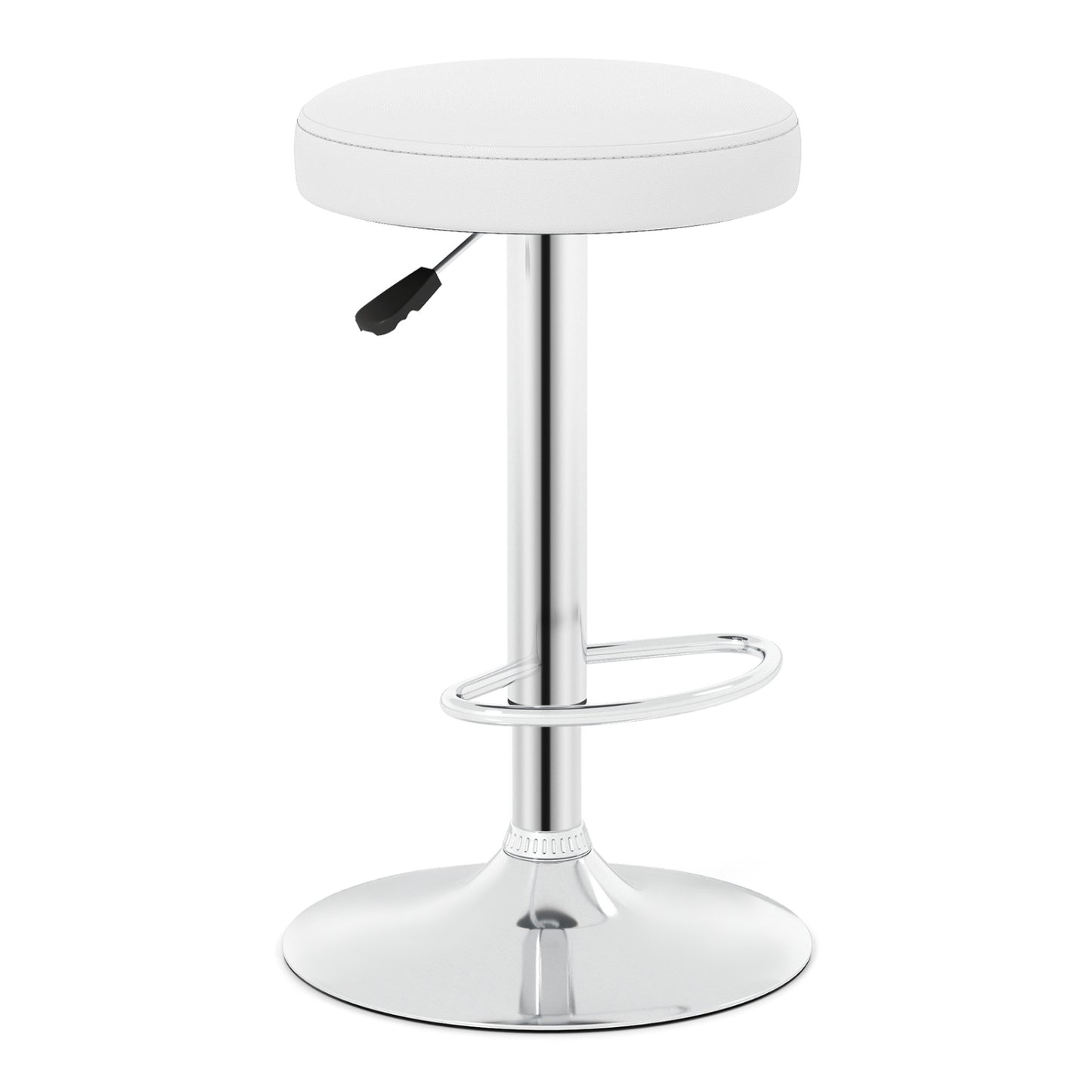 Height-adjustable Bar Stool with 360° Swivel for Kitchen & Dining-Black