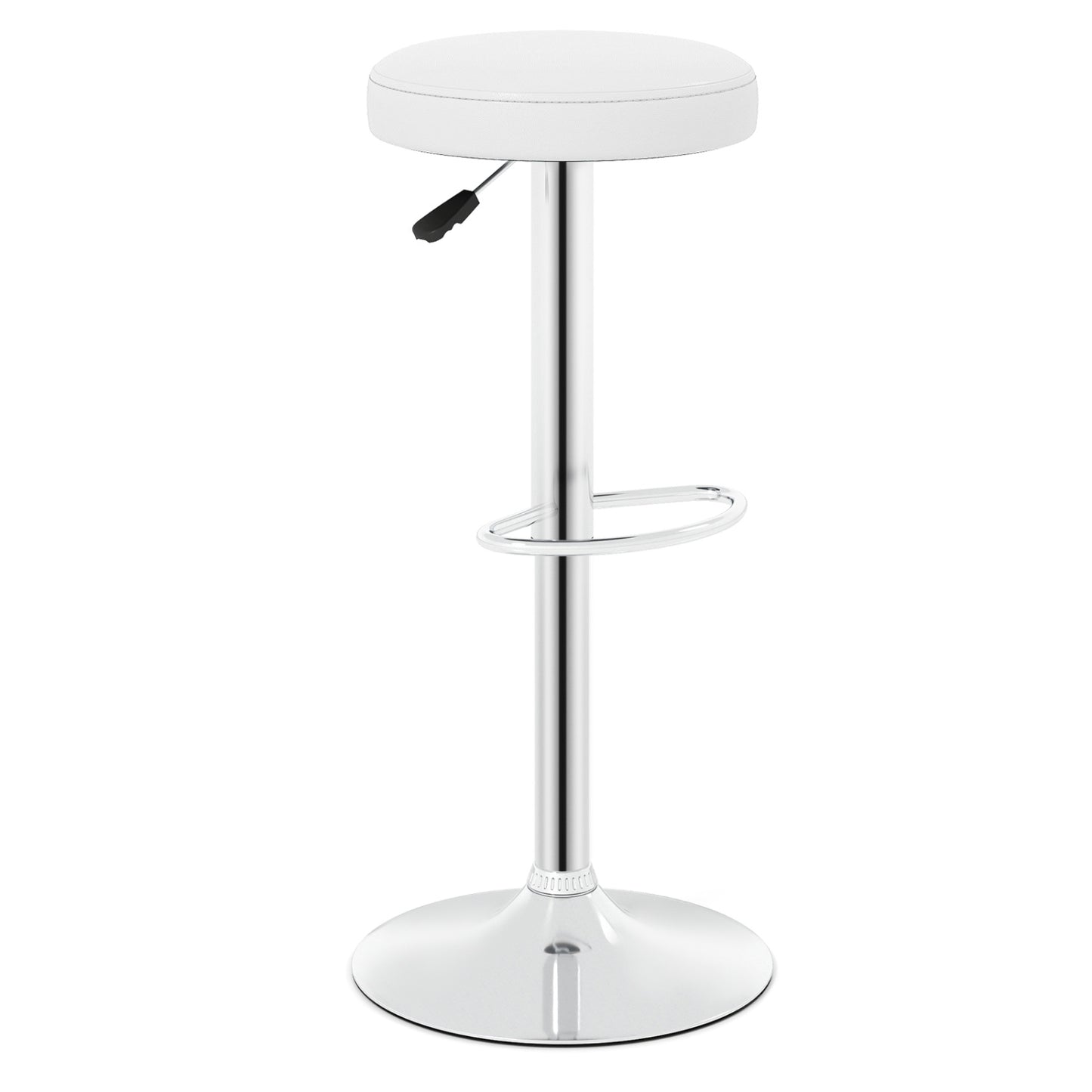 Height-adjustable Bar Stool with 360° Swivel for Kitchen & Dining-Black