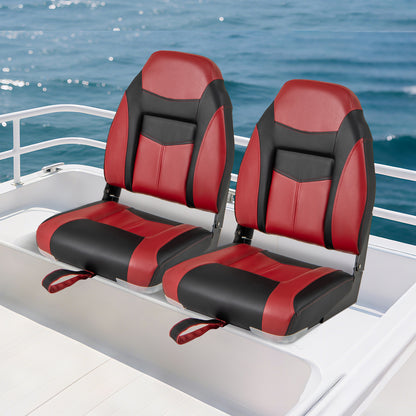 High Back Folding Boat Seats with Sponge Cushions and Flexible Hinges