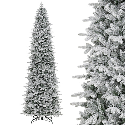 Hinged Artificial Spruce Xmas Tree with 3235/3882 Branch Tips and 1020 Warm White LED Lights