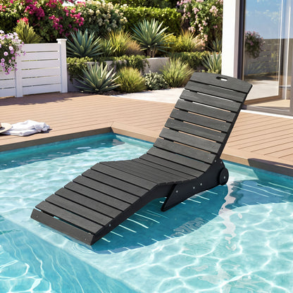 In-Pool Lounge Chair with Weighted Anti-Floating Design 450 LBS for Baja Shelf-Brown