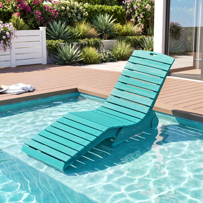 In-Pool Lounge Chair with Weighted Anti-Floating Design 450 LBS for Baja Shelf-Brown