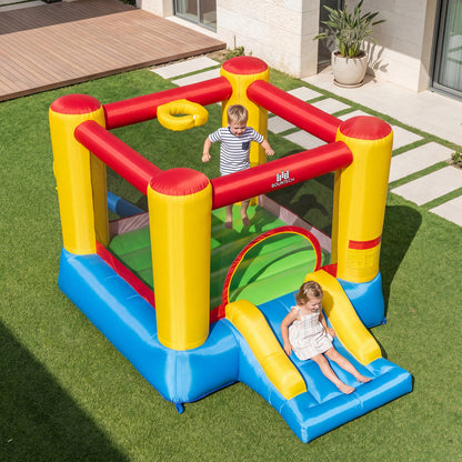 Inflatable Bounce House with Basketball Rim and 370W Blower