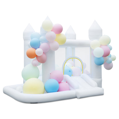Inflatable Bounce House with Jumping Area and Basketball Hoop for Wedding Party