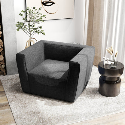 Inflatable Sofa with Detachable Cover and Wide Armrests-Blue