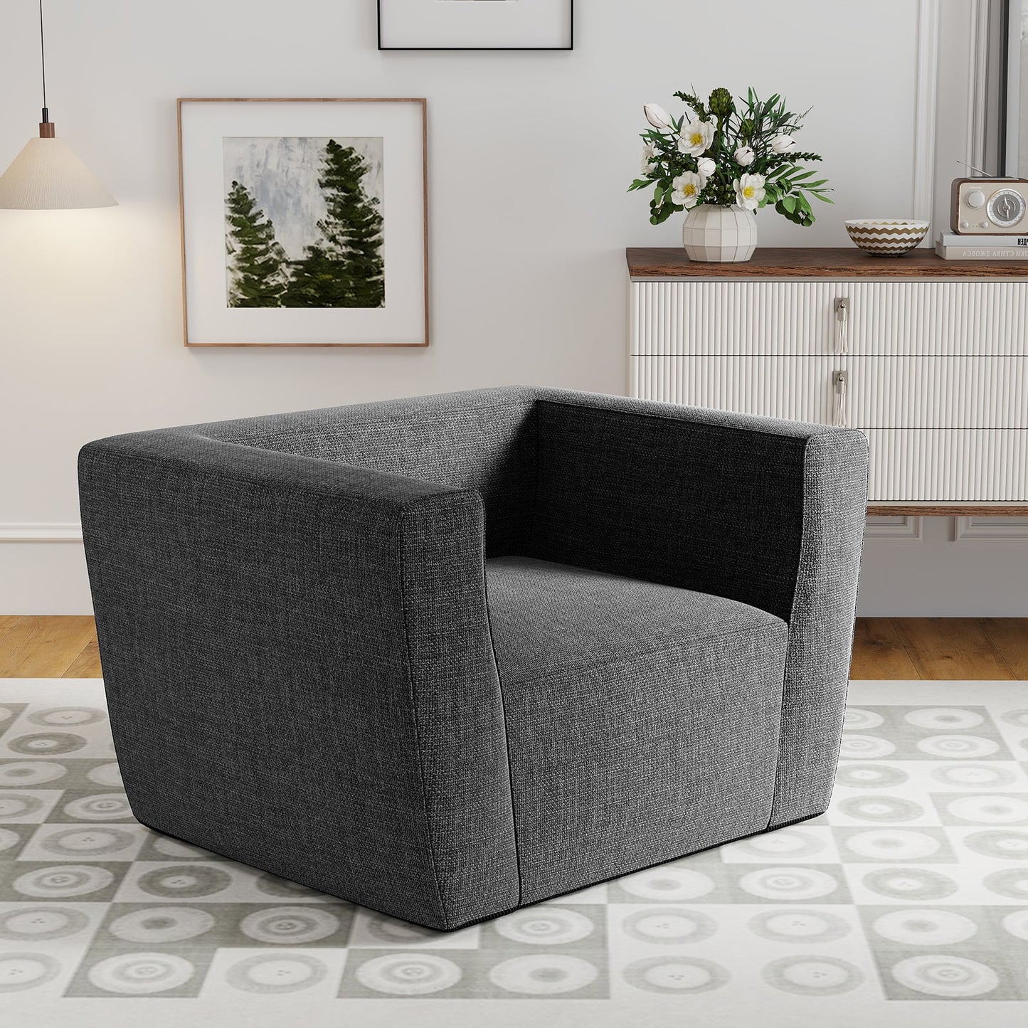 Inflatable Sofa with Detachable Cover and Wide Armrests-Blue