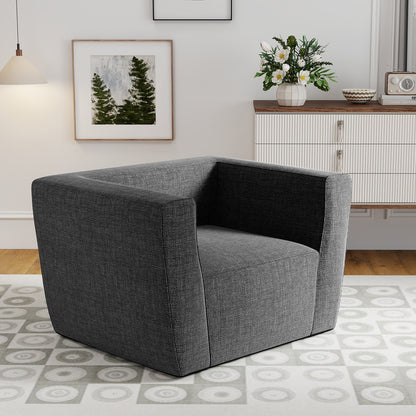 Inflatable Sofa with Detachable Cover and Wide Armrests-Blue