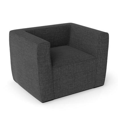 Inflatable Sofa with Detachable Cover and Wide Armrests-Blue