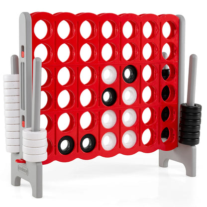 Jumbo 4-to-Score Game Set for Kids and Adults 3.5FT Tall by 4FT Wide Oversized Family Fun Game-Black