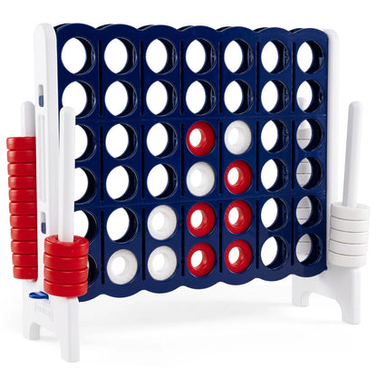 Jumbo 4-to-Score Game Set for Kids and Adults 3.5FT Tall by 4FT Wide Oversized Family Fun Game-Black