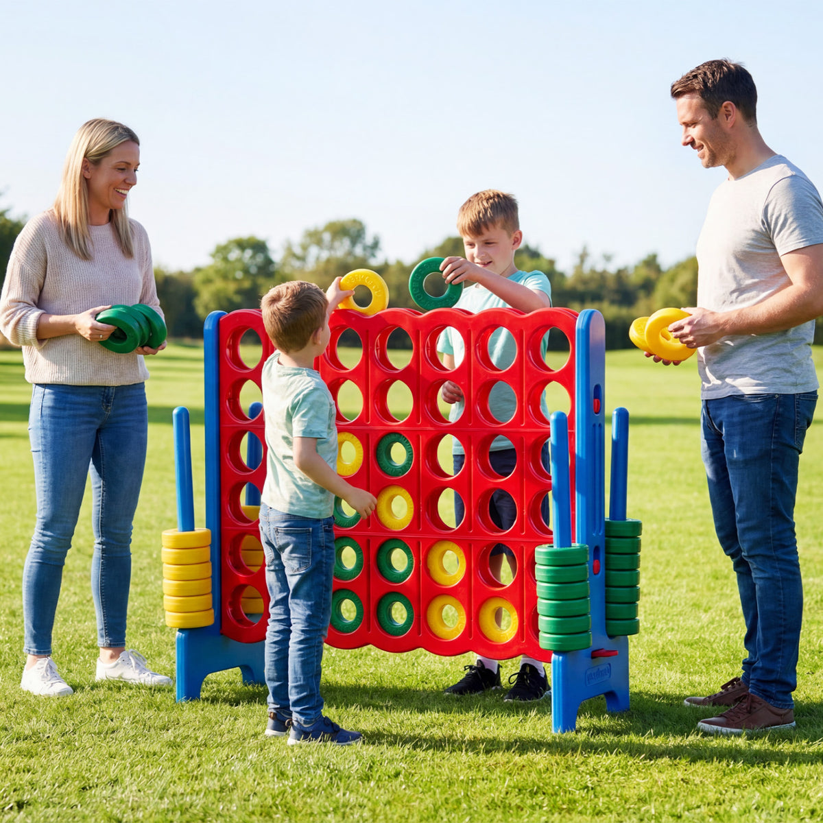 Jumbo 4-to-Score Game Set for Kids and Adults 3.5FT Tall with Storage Carrying Bag