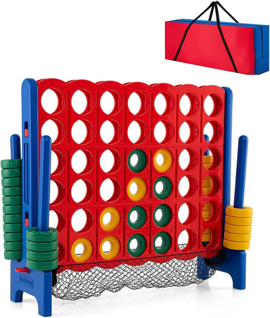 Jumbo 4-to-Score game set for kids and adults, 3.5ft tall with carrying bag, outdoor lawn game by Wilsons Home Store