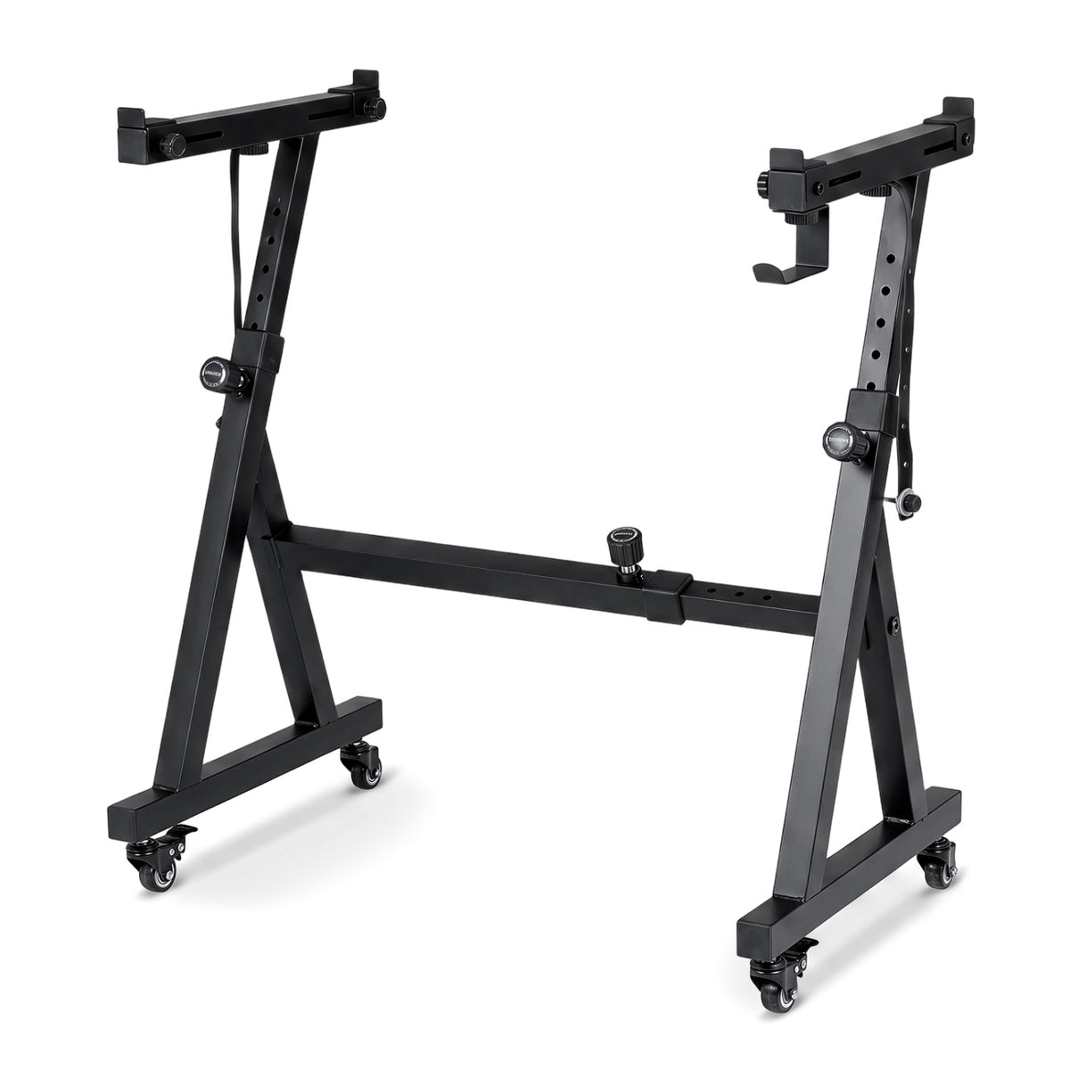 Keyboard Stand Adjustable Fits 49 54 61 88 Keys Electric Pianos-Black