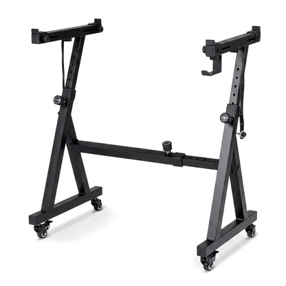 Keyboard Stand Adjustable Fits 49 54 61 88 Keys Electric Pianos-Black