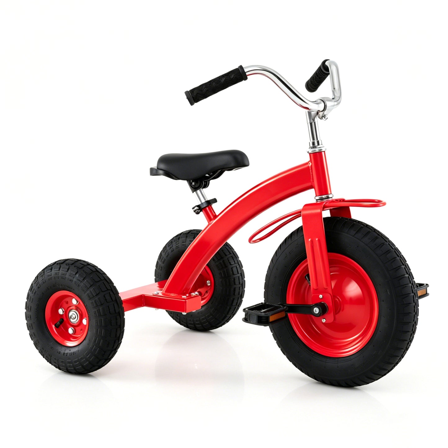 Kids green carbon steel bike with 15-inch inflatable rubber tires, designed for children, in a Toys & Hobbies ride-on toy image.
