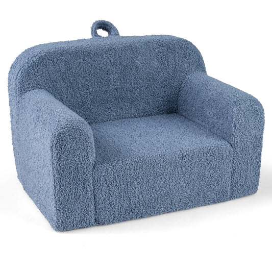 Kids Couch Portable Toddler Sofa with Anti-slip Base-Blue