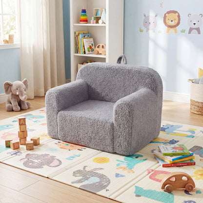 Kids Couch Portable Toddler Sofa with Anti-slip Base-Blue