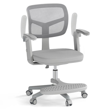 Kids Desk Chair Children Study Chair with Adjustable Height Armrest and Footrest-Blue