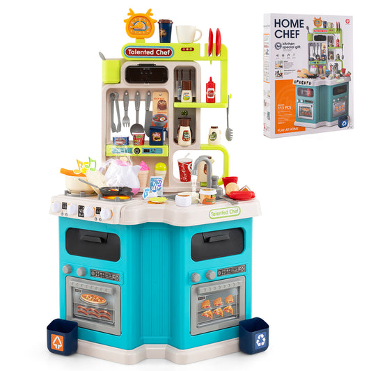Kids Kitchen Playset-Blue