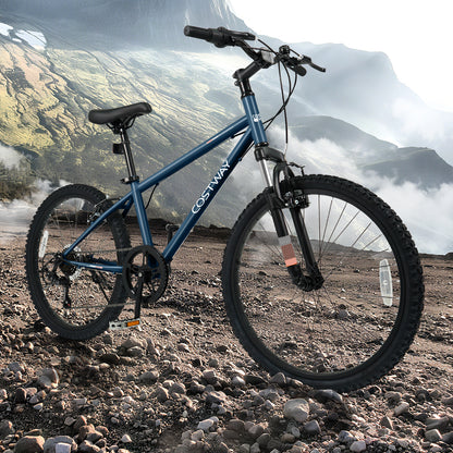 Kids Mountain Bike 20 24 Inch Child Bicycle for Boys Girls Aged 8+ Years Old Navy-20 Inch