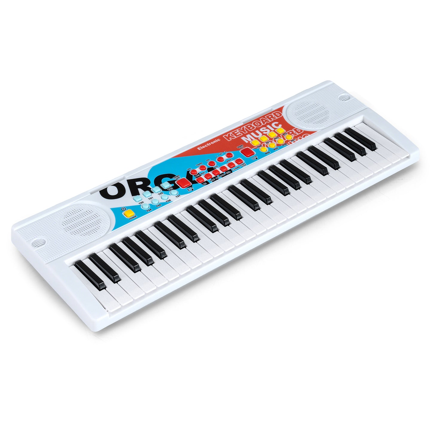 Kids Piano Keyboard 49 Keys Portable Electric Keyboard Piano with 8 Rhythms 8 Tones-Black