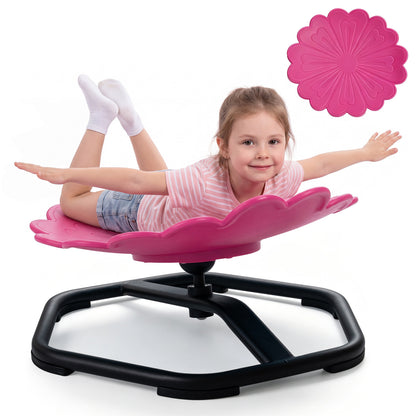Kids Sensory Swivel Chair with Sunflower Shape 360° Spinning Chair for Toddlers-Blue