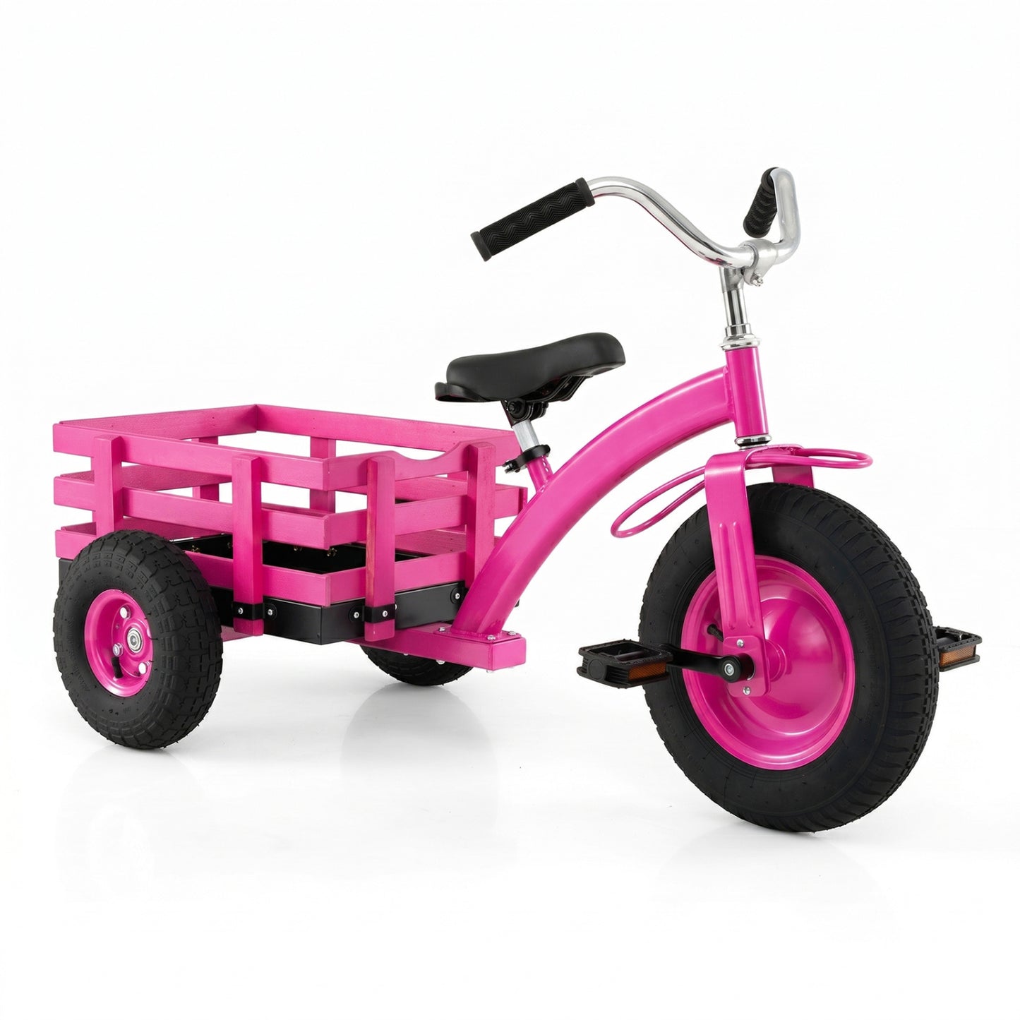 Green kids tricycle with 15-inch inflatable rubber tires, suitable for children, from Direct by Wilsons Home Store.