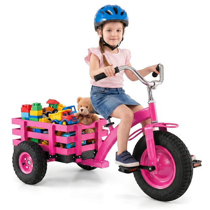 Kids tricycle with 15-inch inflatable rubber tires in green, suitable for children, from Direct by Wilsons Home Store.