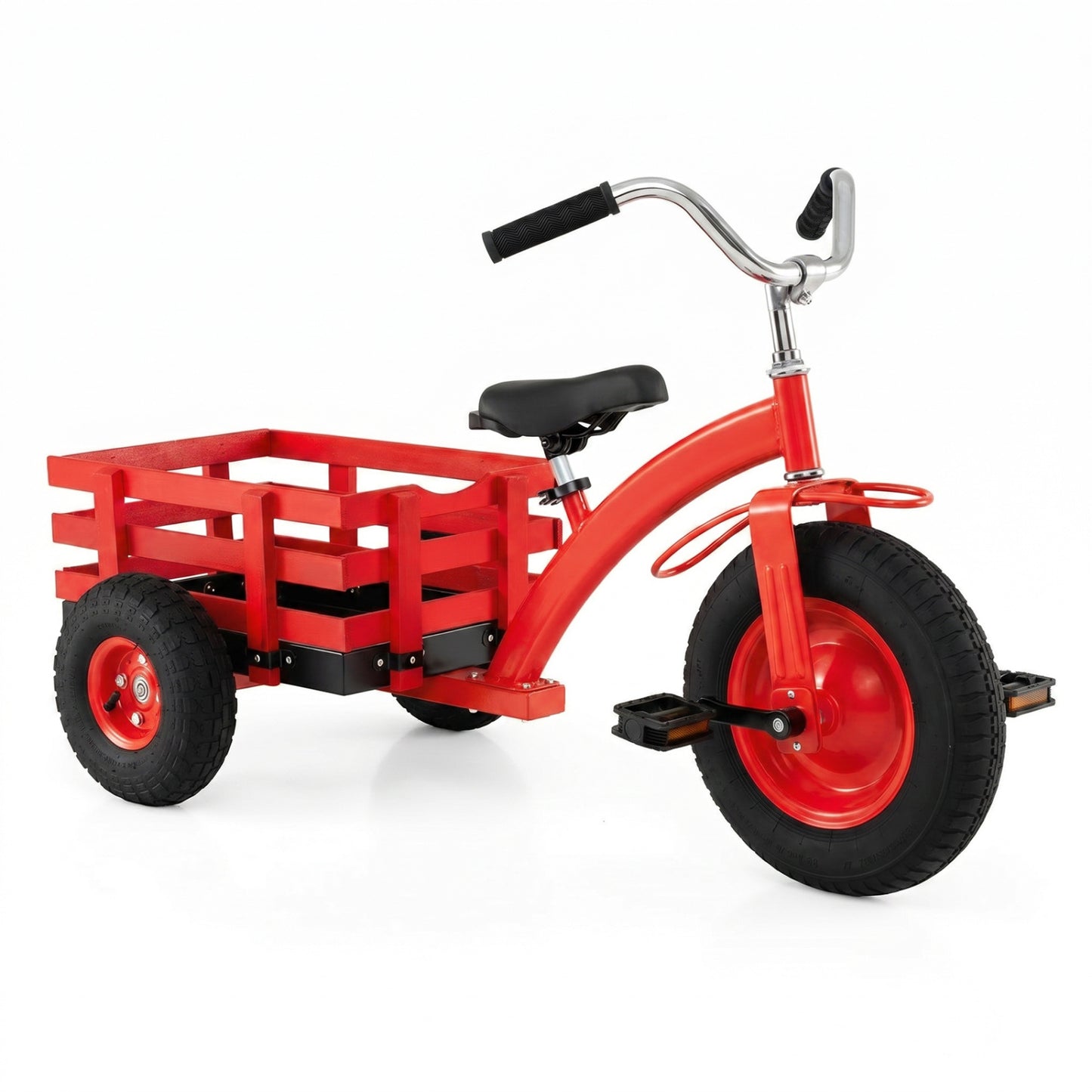 Green kids tricycle with 15-inch inflatable rubber tires, designed for young children, in the Toys & Hobbies ride-on toy category.