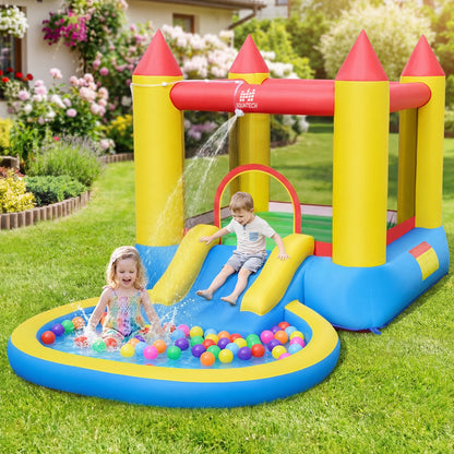 Kids Water Park Wet Dry with Splash Pool and 380W Blower