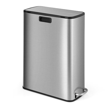 Kitchen Organization with 4-Tier Kitchen Microwave Storage Rack and Trash Can