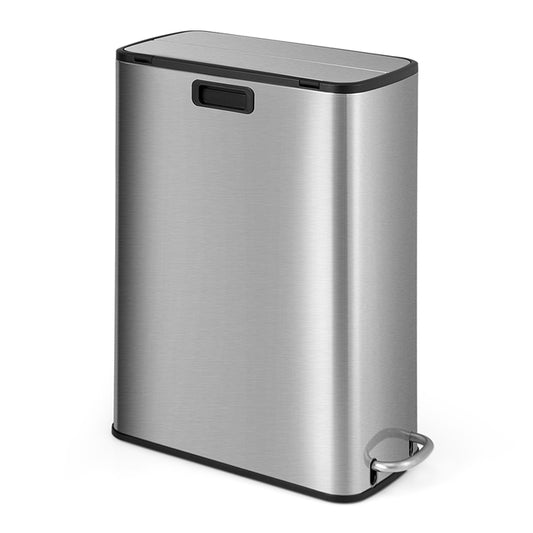 Kitchen Organization with 4-Tier Kitchen Microwave Storage Rack and Trash Can