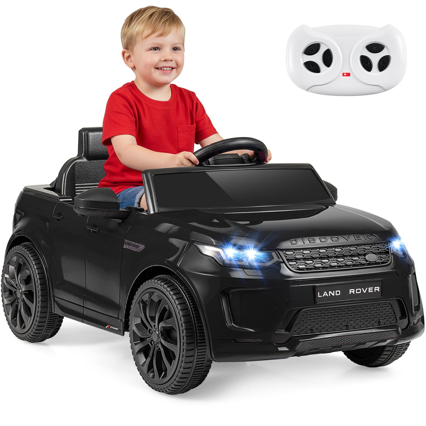 Licensed Land Rover Kids Ride on Car 12V Battery Powered Kids Electric Car-Black