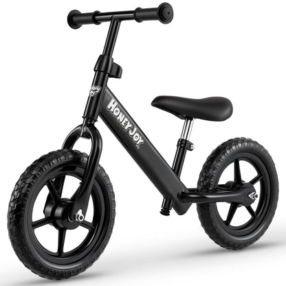 Lightweight Toddler Balance Bike No Pedal Training Bicycle-Black