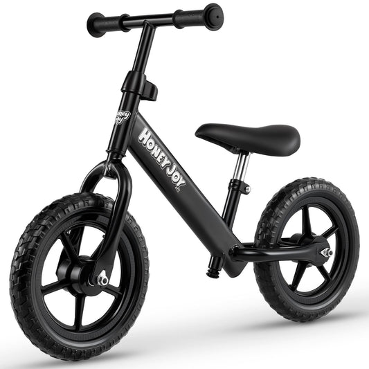 Lightweight Toddler Balance Bike No Pedal Training Bicycle-Black