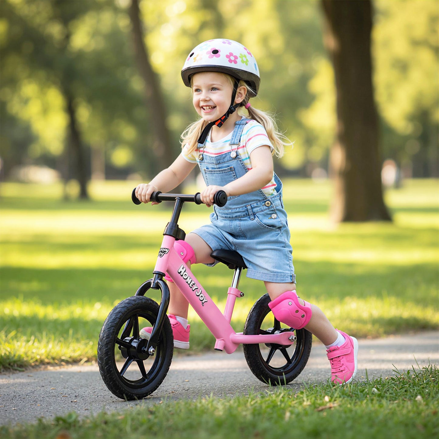 Lightweight Toddler Balance Bike No Pedal Training Bicycle-Black