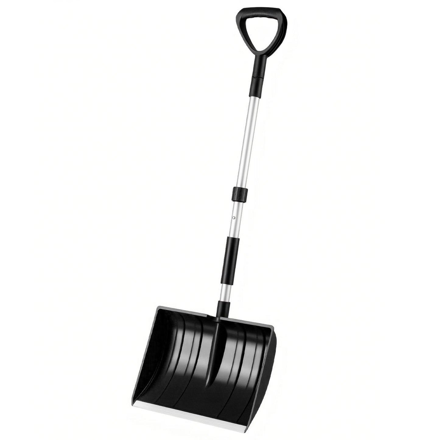 Lightweight and Portable Snow Shovel with D-grip Handle for Driveway and Car-Black