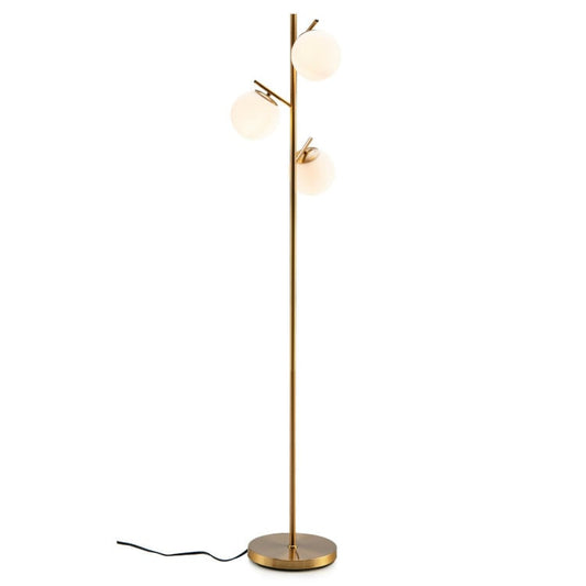 Living Room Set: Floor Lamp + Accent Chair + 3-Seat Sofa
