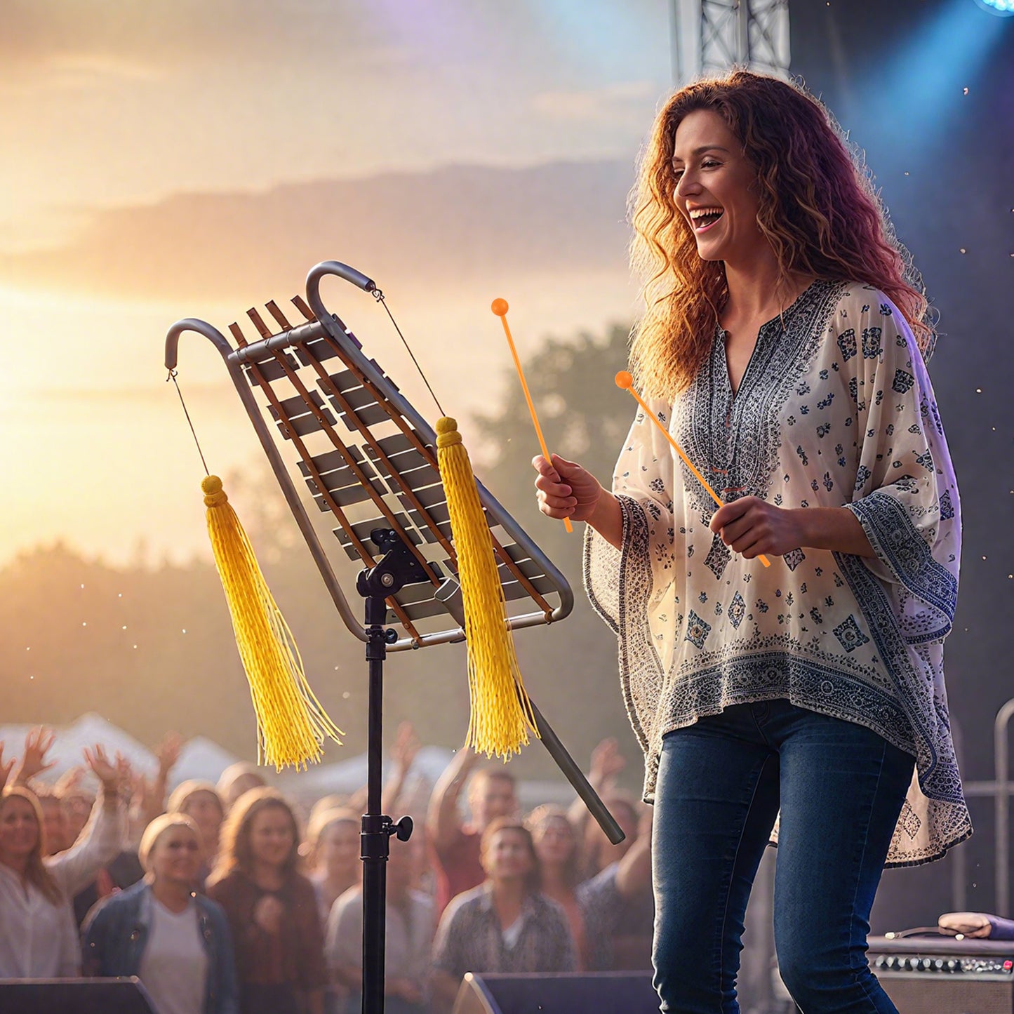 Marching Glockenspiel 29 Note Bell Lyre for Marching Band-Silver