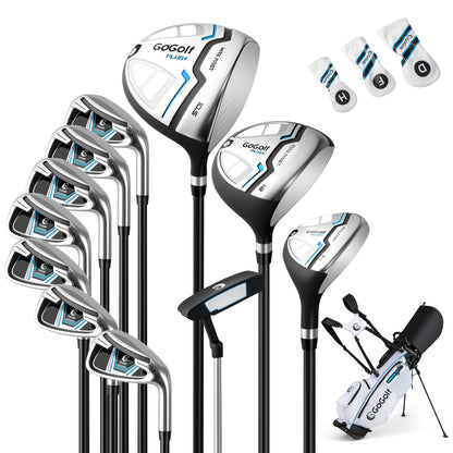 Men's Complete Golf Clubs and Bag Set-White