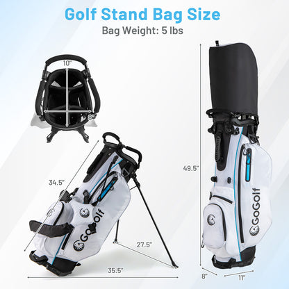 Men's Complete Golf Clubs and Bag Set-White