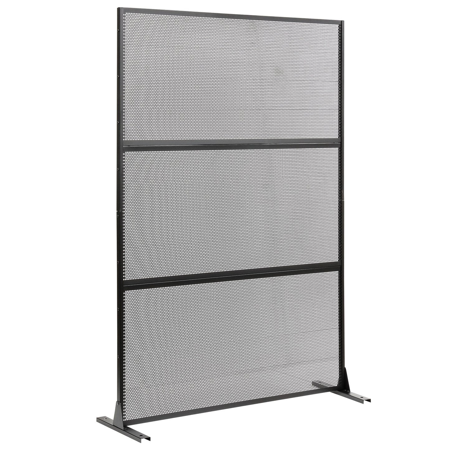 Metal Privacy Screen with Expansion Bolts and Connection Screws-Black