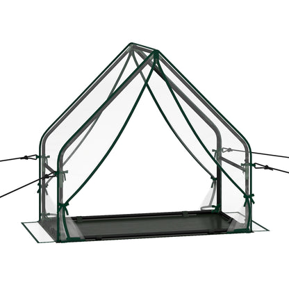Mini Green House Metal Frame with Waterproof Bottom Mat and Wind Ropes-L