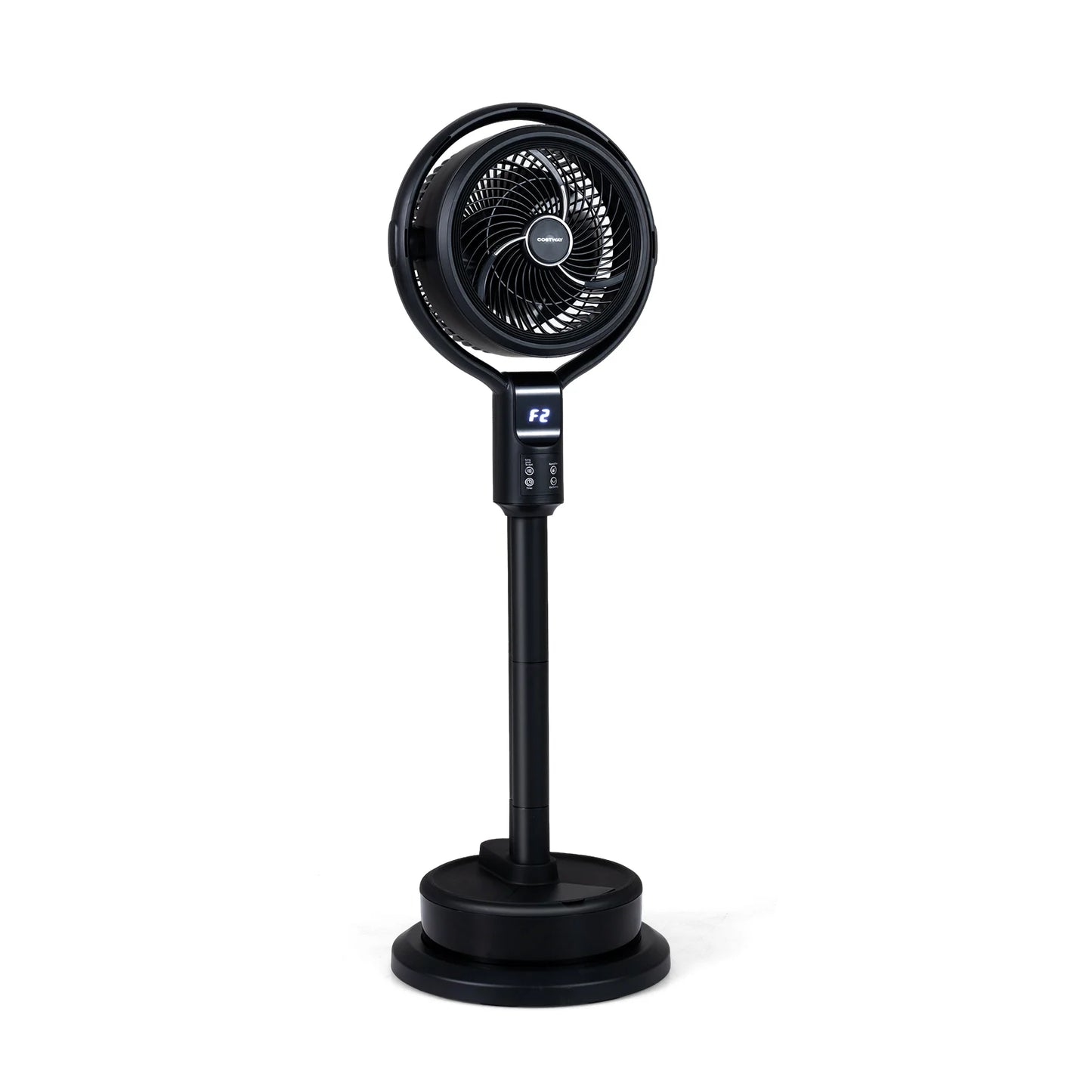 Misting Pedestal Fan Air Circulator with 90° Auto Oscillation Floor Standing Fan with 8 Speeds-Black