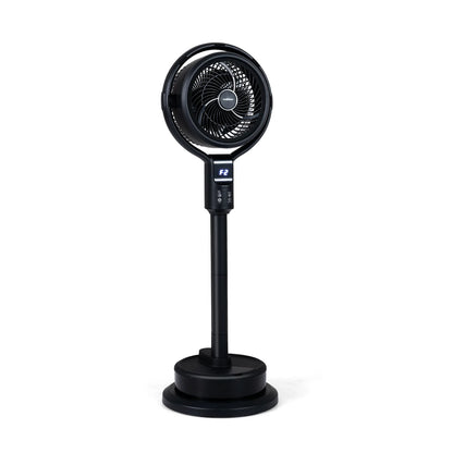 Misting Pedestal Fan Air Circulator with 90° Auto Oscillation Floor Standing Fan with 8 Speeds-Black