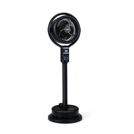 Misting Pedestal Fan Air Circulator with 90° Auto Oscillation Floor Standing Fan with 8 Speeds-Black