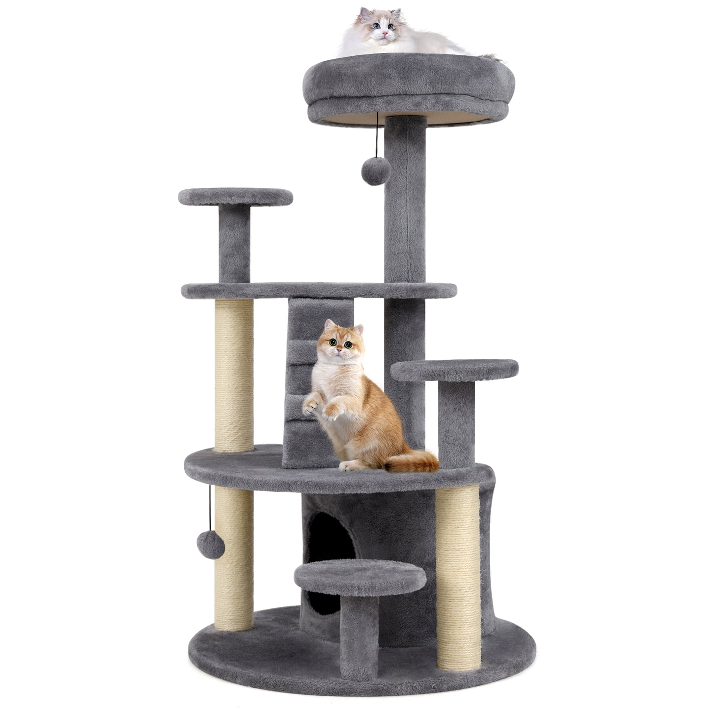 Multi-level Kitty Tower with Condo and Climbing Ladder-GR