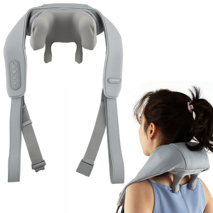 Neck Shoulder Massager 4D Deep Tissue Kneading Shiatsu Massage Machine-Beige