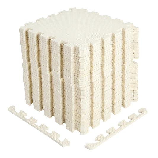 Non-Slip Protective Flooring for Living Room and Home Gym-Beige